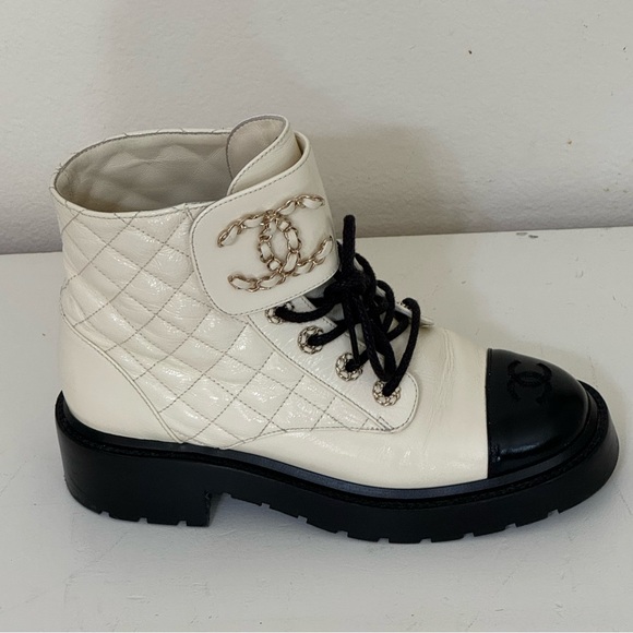 Chanel Combat Boots Sz 37 - Picture 9 of 15